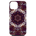 Rosette Kaleidoscope Mosaic Abstract Background iPhone 14 Black UV Print Case Front