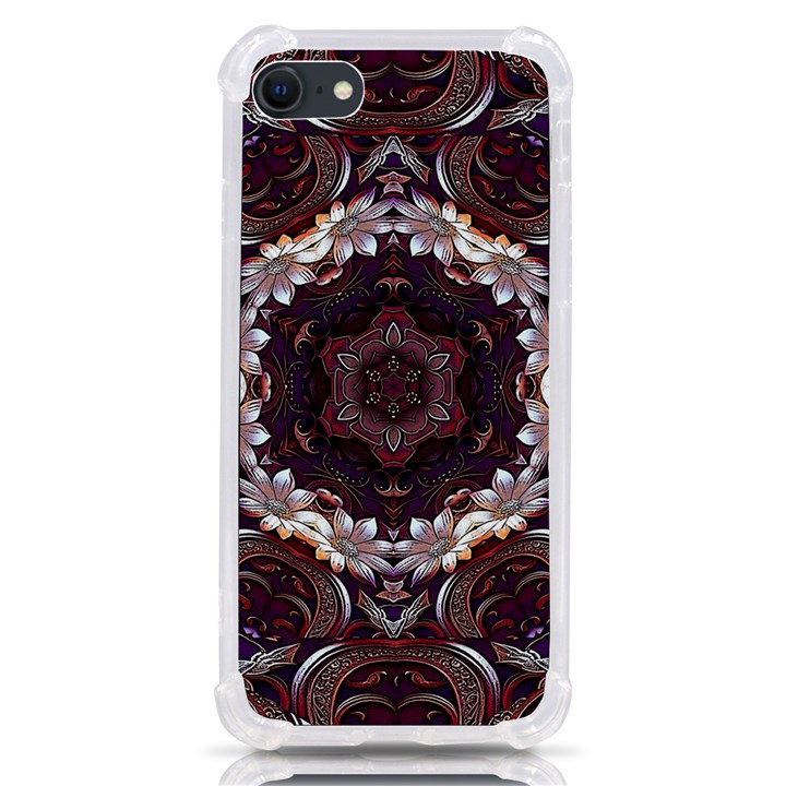 Rosette Kaleidoscope Mosaic Abstract Background iPhone SE