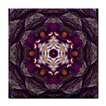 Rosette Kaleidoscope Mosaic Abstract Background Art Tile Coaster Front