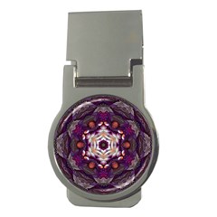 Rosette Kaleidoscope Mosaic Abstract Background Art Money Clips (round)  by Vaneshop