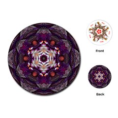 Rosette Kaleidoscope Mosaic Abstract Background Art Playing Cards Single Design (round)