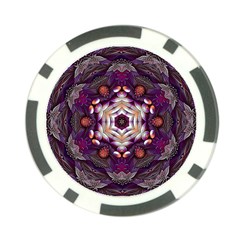 Rosette Kaleidoscope Mosaic Abstract Background Art Poker Chip Card Guard by Vaneshop