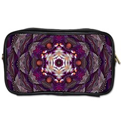 Rosette Kaleidoscope Mosaic Abstract Background Art Toiletries Bag (two Sides) by Vaneshop