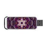 Rosette Kaleidoscope Mosaic Abstract Background Art Portable USB Flash (Two Sides) Back