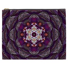 Rosette Kaleidoscope Mosaic Abstract Background Art Cosmetic Bag (xxxl) by Vaneshop