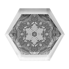 Rosette Kaleidoscope Mosaic Abstract Background Art Hexagon Wood Jewelry Box by Vaneshop