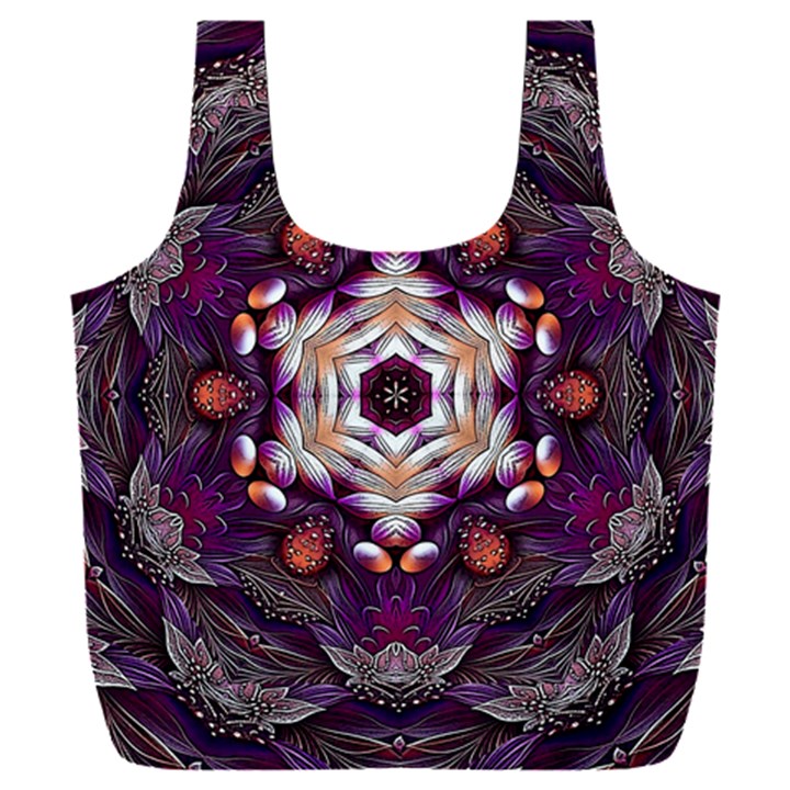 Rosette Kaleidoscope Mosaic Abstract Background Art Full Print Recycle Bag (XXXL)