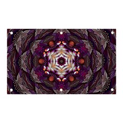 Rosette Kaleidoscope Mosaic Abstract Background Art Banner And Sign 5  X 3  by Vaneshop