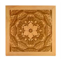 Rosette Kaleidoscope Mosaic Abstract Background Art Wood Photo Frame Cube by Vaneshop