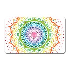 Mandala Pattern Rainbow Pride Magnet (rectangular) by Vaneshop