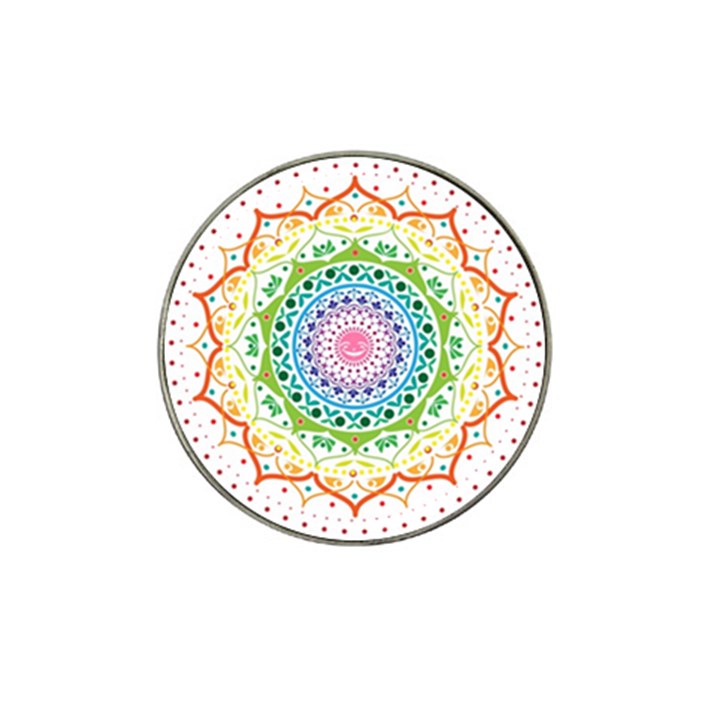 Mandala Pattern Rainbow Pride Hat Clip Ball Marker