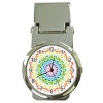 Mandala Pattern Rainbow Pride Money Clip Watches Front