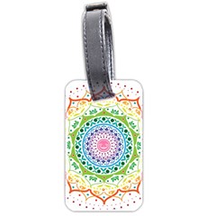 Mandala Pattern Rainbow Pride Luggage Tag (two Sides) by Vaneshop