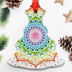 Mandala Pattern Rainbow Pride Ornament (christmas Tree) 