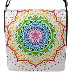 Mandala Pattern Rainbow Pride Flap Closure Messenger Bag (s) by Vaneshop