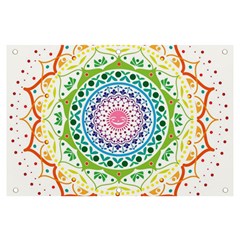 Mandala Pattern Rainbow Pride Banner And Sign 6  X 4  by Vaneshop