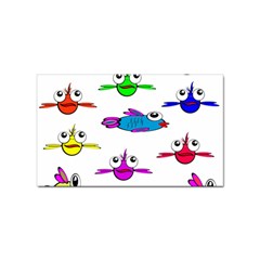 Fish Swim Cartoon Funnycute Sticker (rectangular) by Sapixe