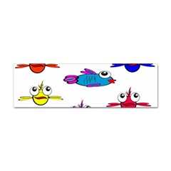 Fish Swim Cartoon Funnycute Sticker (bumper) by Sapixe