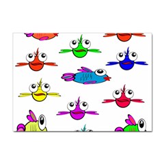 Fish Swim Cartoon Funnycute Sticker A4 (10 Pack) by Sapixe