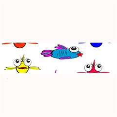 Fish Swim Cartoon Funnycute Large Bar Mat by Sapixe