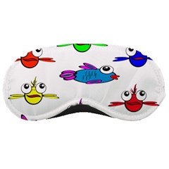 Fish Swim Cartoon Funnycute Sleep Mask by Sapixe