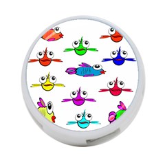 Fish Swim Cartoon Funnycute 4-port Usb Hub (one Side) by Sapixe