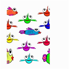 Fish Swim Cartoon Funnycute Small Garden Flag (two Sides) by Sapixe