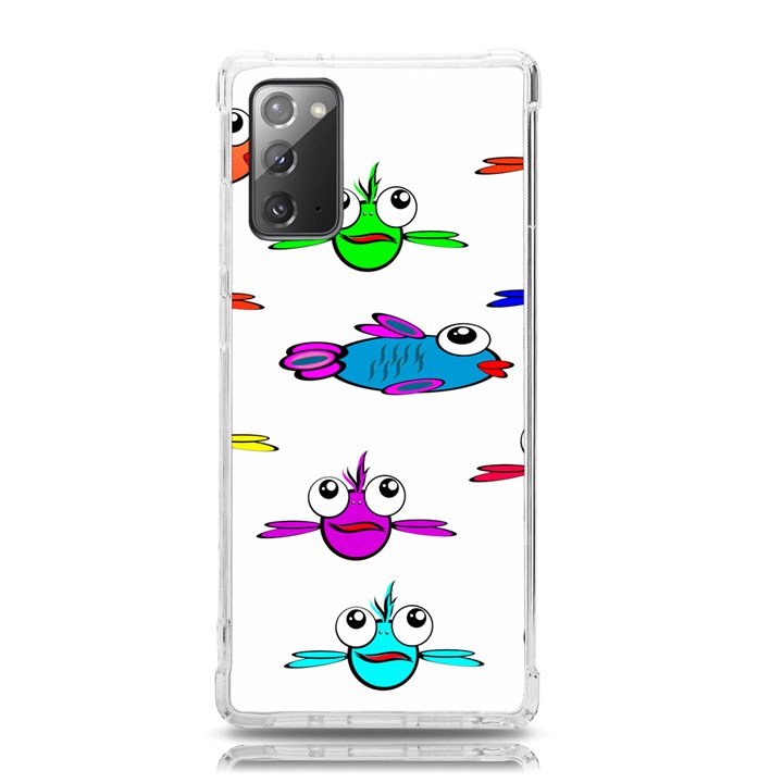 Fish Swim Cartoon Funnycute Samsung Galaxy Note 20 TPU UV Case