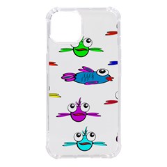 Fish Swim Cartoon Funnycute Iphone 14 Tpu Uv Print Case by Sapixe