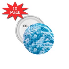 Blue Ocean Wave Texture 1 75  Buttons (10 Pack) by Jack14