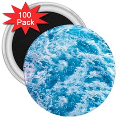 Blue Ocean Wave Texture 3  Magnets (100 Pack) by Jack14