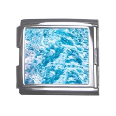 Blue Ocean Wave Texture Mega Link Italian Charm (18mm) by Jack14