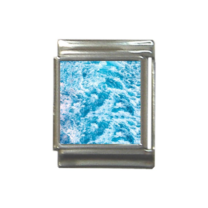 Blue Ocean Wave Texture Italian Charm (13mm)