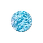 Blue Ocean Wave Texture Golf Ball Marker Front