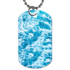 Blue Ocean Wave Texture Dog Tag (two Sides) by Jack14