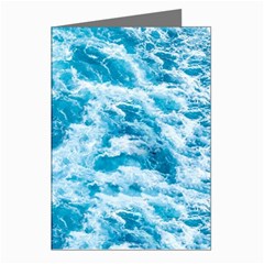 Blue Ocean Wave Texture Greeting Cards (pkg Of 8) by Jack14