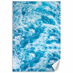 Blue Ocean Wave Texture Canvas 12  X 18  by Jack14