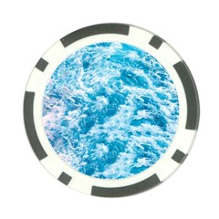 Blue Ocean Wave Texture Poker Chip Card Guard by Jack14