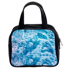 Blue Ocean Wave Texture Classic Handbag (two Sides) by Jack14