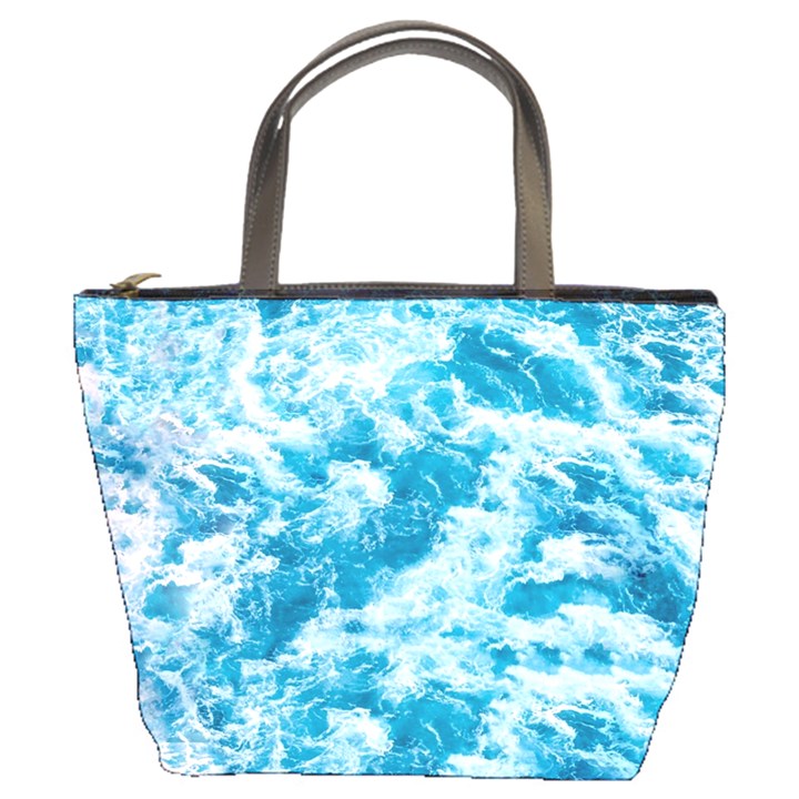 Blue Ocean Wave Texture Bucket Bag