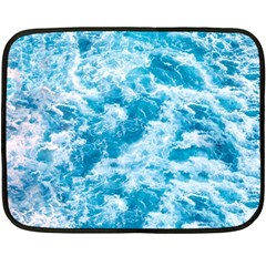 Blue Ocean Wave Texture Fleece Blanket (mini) by Jack14