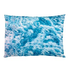 Blue Ocean Wave Texture Pillow Case (two Sides) by Jack14