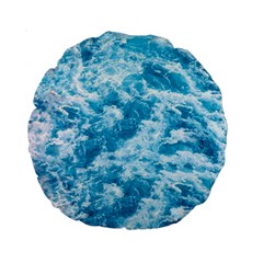 Blue Ocean Wave Texture Standard 15  Premium Round Cushions by Jack14