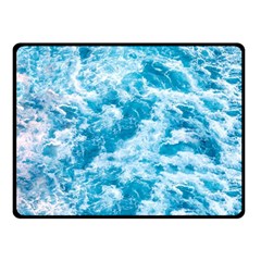 Blue Ocean Wave Texture Two Sides Fleece Blanket (small) by Jack14