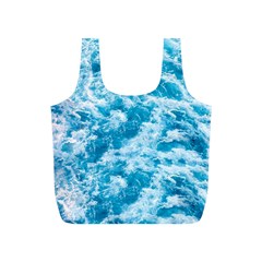 Blue Ocean Wave Texture Full Print Recycle Bag (s) by Jack14