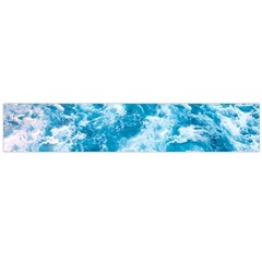 Blue Ocean Wave Texture Large Premium Plush Fleece Scarf  by Jack14