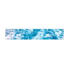 Blue Ocean Wave Texture Premium Plush Fleece Scarf (mini) by Jack14