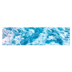 Blue Ocean Wave Texture Oblong Satin Scarf (16  X 60 ) by Jack14