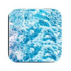 Blue Ocean Wave Texture Square Metal Box (black) by Jack14