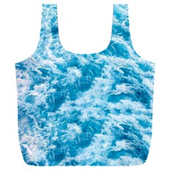 Blue Ocean Wave Texture Full Print Recycle Bag (xxxl) by Jack14